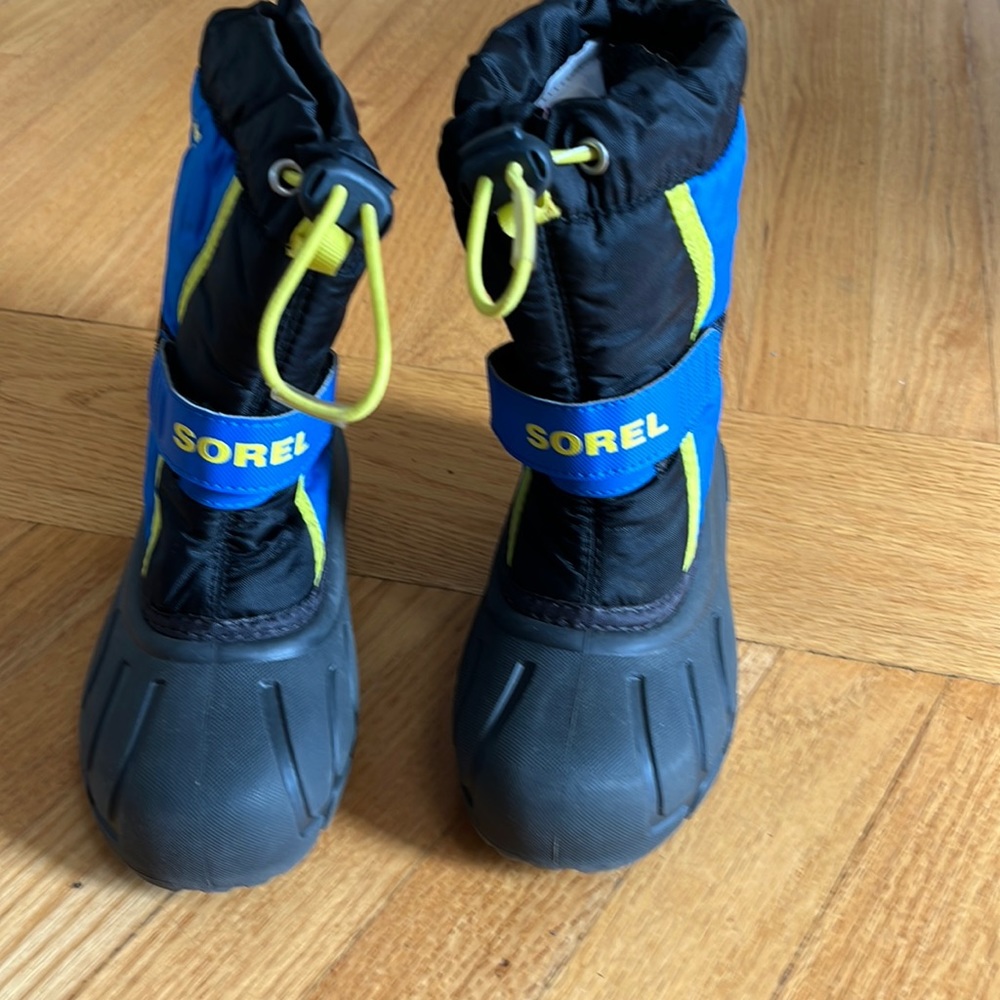 Sorel Kids' Black and Blue Rain & Snow Boots
